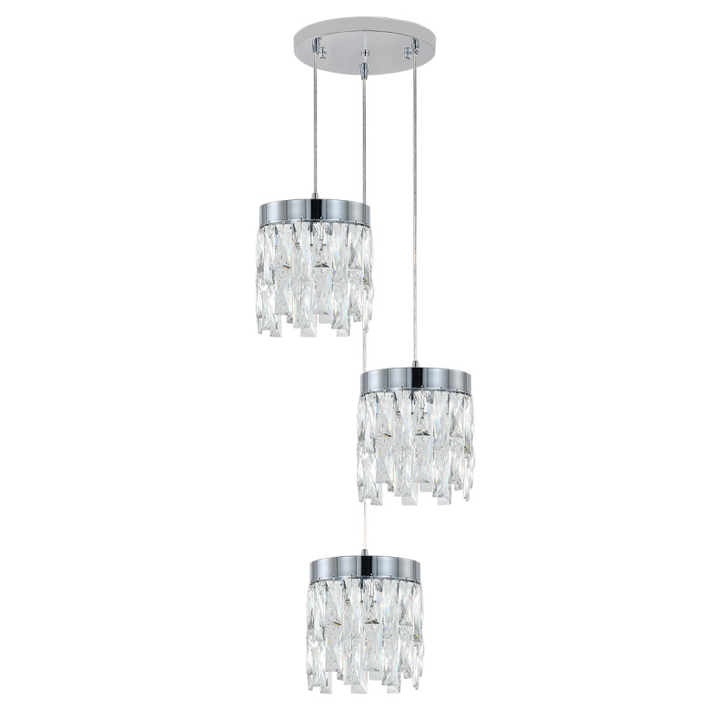 Подвесной светильник 35 см, Indigo Anna 12029/3P Chrome V000497, хром, 12029/3P Chrome