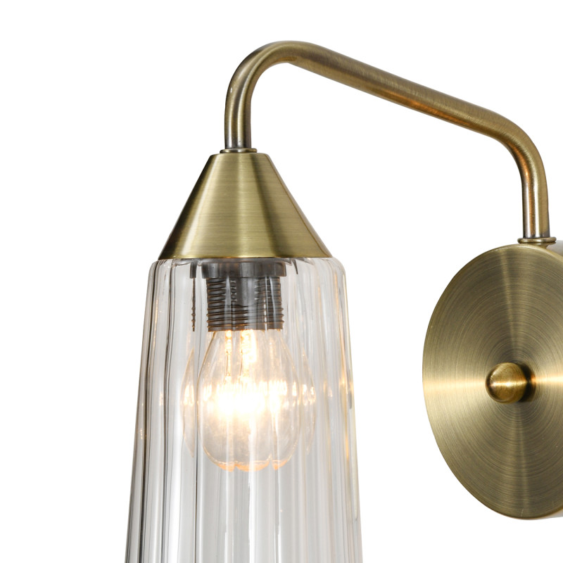 Бра 28 см, Indigo Campana 13028/1W Brass V000508, бронза, 13028/1W Brass