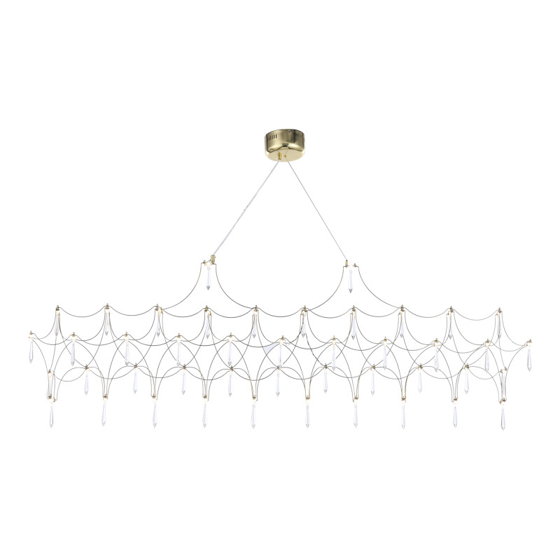 Подвесная люстра 165*30*55 см, LED, 23W, 4000К, ST-Luce sl6603 SL6603.203.23 золотой