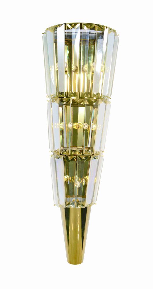 Бра W180 x H550, мм, 5*10W (50W), GOLD+CLEAR (Золото + Прозрачный Хрусталь) NewRgy W2800E/5A GOLD+CLEAR