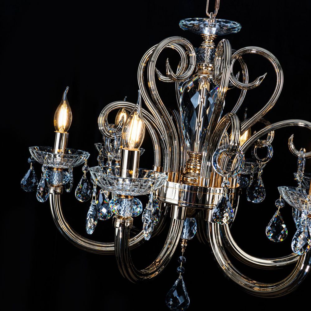 Люстра 65 см, 6*Е14*40W, Modelux  ML.7141.6P, Золото