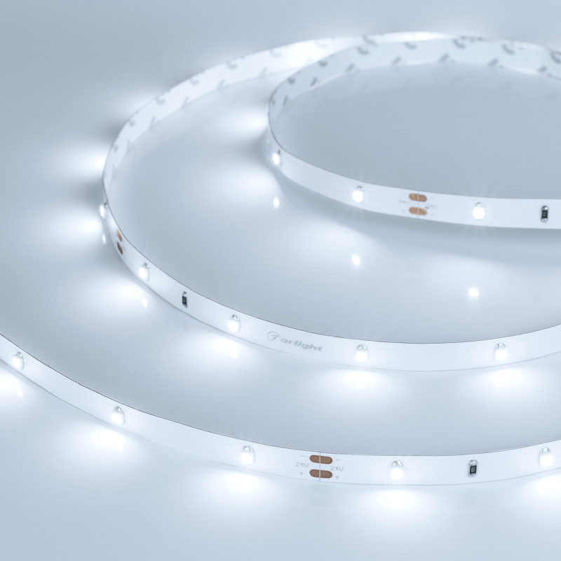 Лента RT 2-5000 24V White6000 0.5x (3528, 150 LED, LUX) (Arlight, 2.9 Вт/м, IP20) 019917(B). Цена указана за 5 метров. Продается кратно 5 метрам.