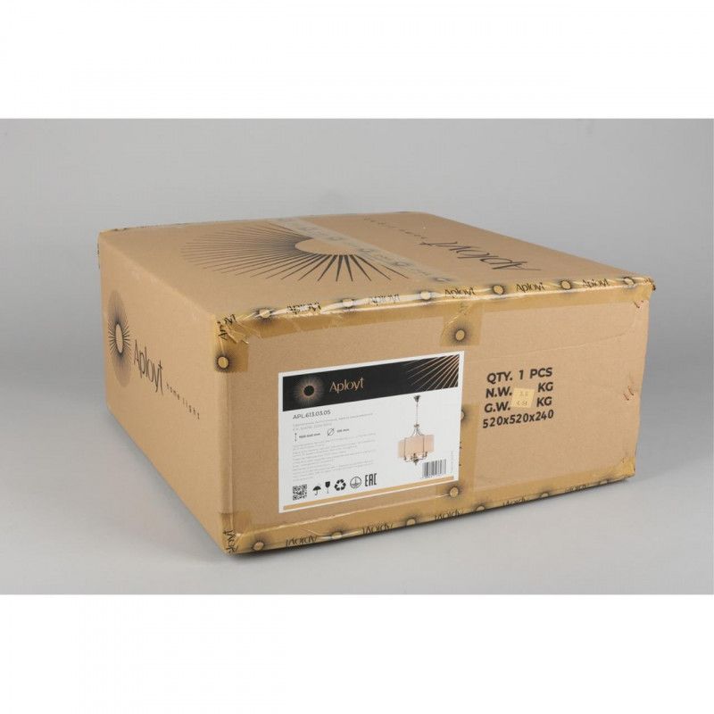 Подвесная люстра 50*80-150 см, 5*E14, 40W, Aployt Korin APL.613.03.05, хром