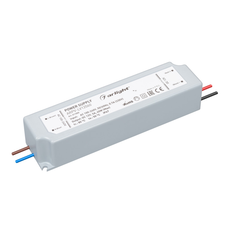 Блок питания для светодиодной ленты Arlight 011000 16,2*4,2*3,4 см, 60W, K,