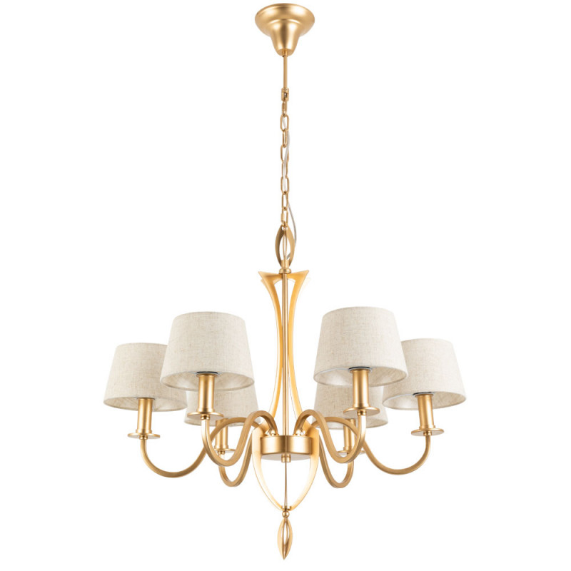 Подвесная люстра Divinare Florence 6819/19 SP-6, диаметр 78 см, матовое золото
