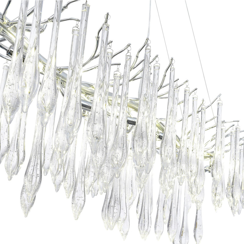 Светильник подвесной 150*40*40/180 см, 12*G9 4000K ST LUCE Teardrops SL1660.113.12 хром