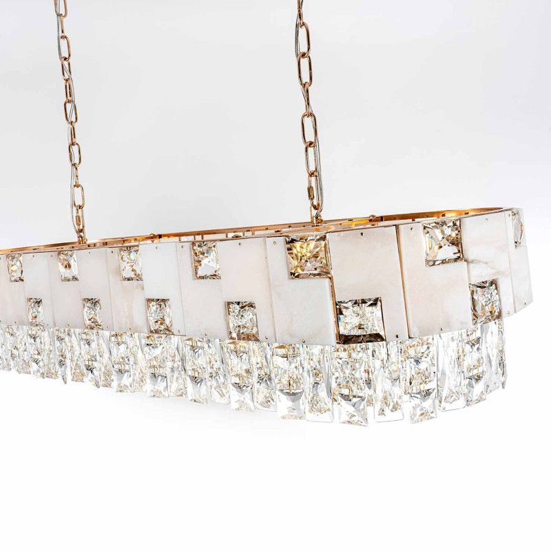 Подвесная люстра 35*100*50/100 см, 10*Е14 MODELUX premium ML.6986.1000P GD золото