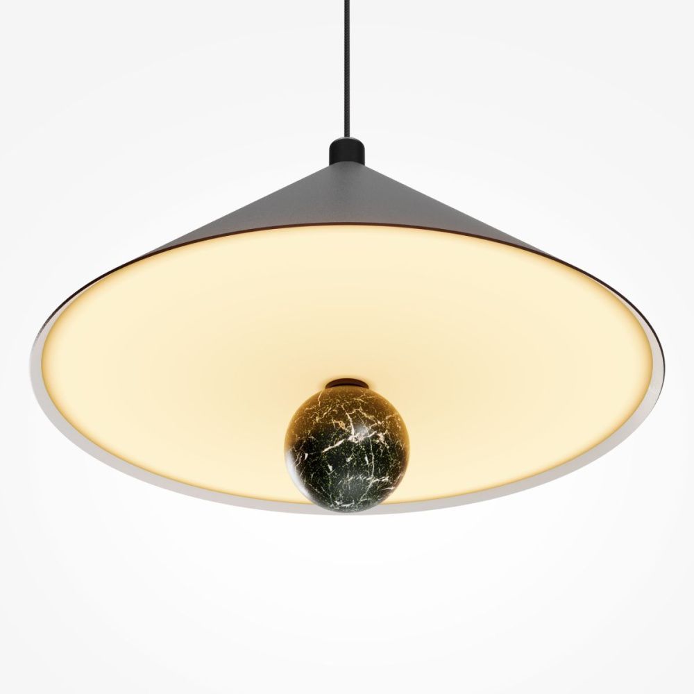 Подвесной светильник 25 см, 16W, 3000K, Maytoni Bell MOD534PL-L16B3K, черный