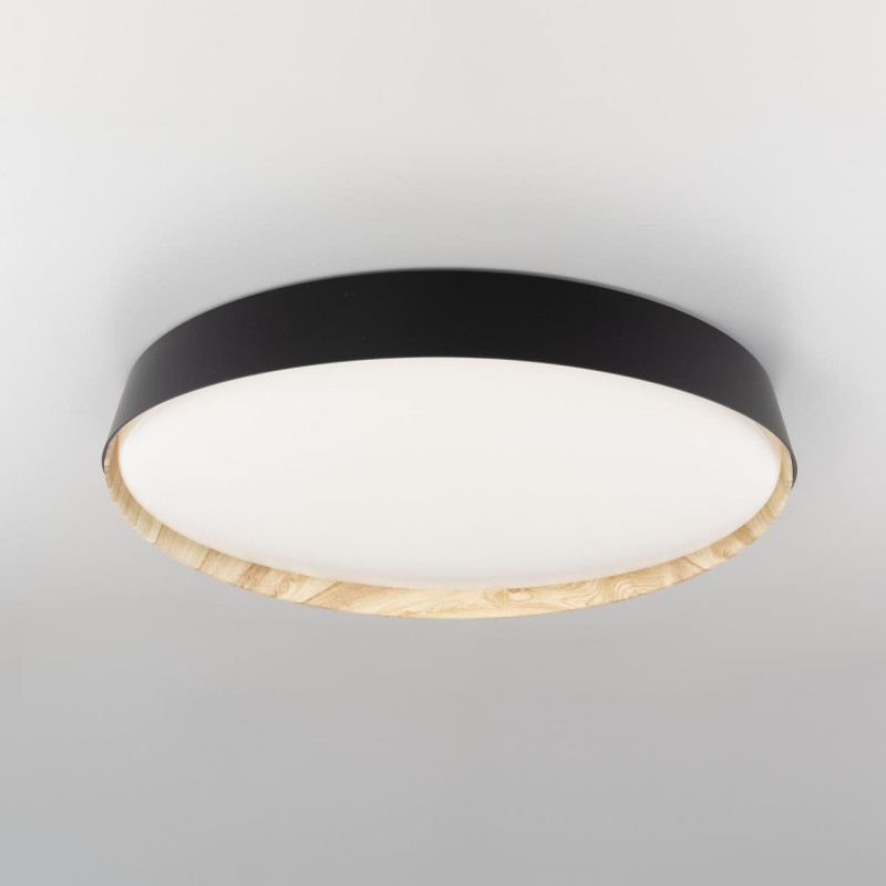 Светильник 52 см, 68W, 3000-5500K, 5800Lm, 21 м2 CL754451G BONNY Черный+Клен LED с пультом