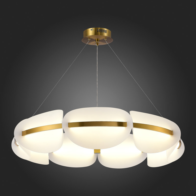 Люстра подвесная 80 см, LED 56W, 3000K золотистый ST Luce Etoile SL1304.203.56
