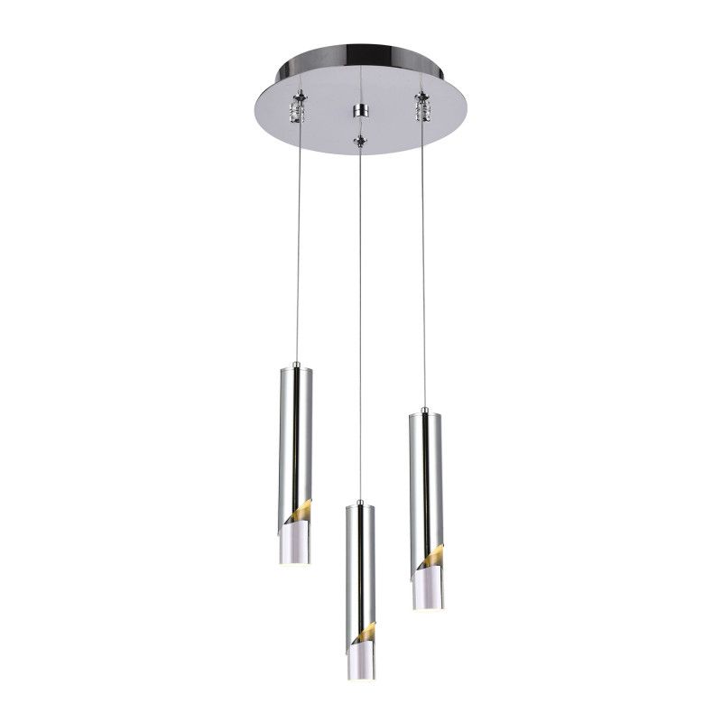 Подвесной светильник 20*20*100 см, LED 15W, 4000K, Хром MODELUX ML.3317.3