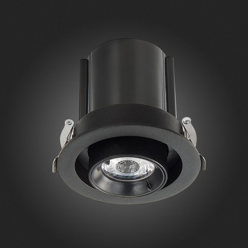 Встраиваемый светильник 9 см, 12W 3000K ST LUCE Встраиваемые светильники ST702.338.12 Черный