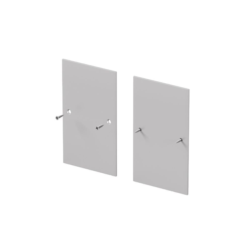 Комплект заглушек (для профиля 65×42) 2 шт., ALM-6542-EC 642056, *3*4 см, Maytoni Led Strip 642056, Серебро