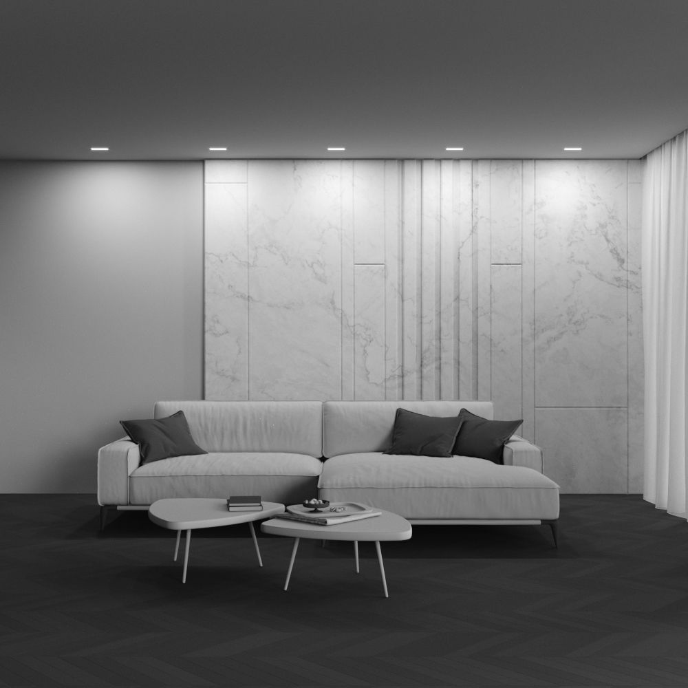 Встраиваемый светильник  DL066-12W3-6K-W 13,15*3,1*-3,95 см, *LED*12W, 6000K, Maytoni technical Basis DL066-12W3-6K-W, Белый