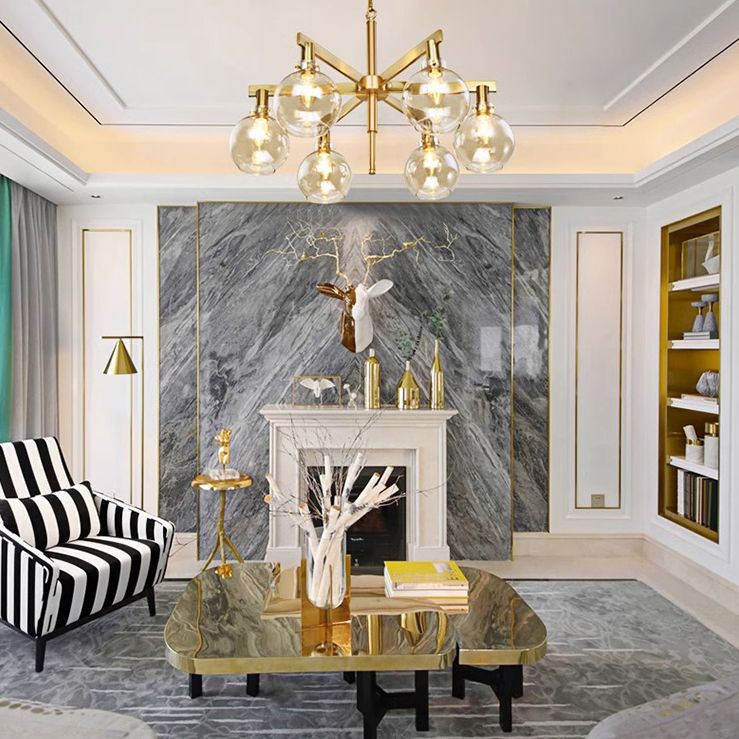 Подвесная люстра Carmella Globe PENDANT 10 40,5*48*48 см, 10*E14*40W, ImperiumLoft 40.1596, Латунь