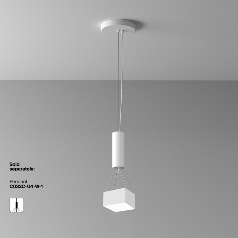 Накладной светильник 12*12*6 см, LED, 12W, 4000К, Maytoni Technical Zon C032CL-12W4K-SQ-W белый