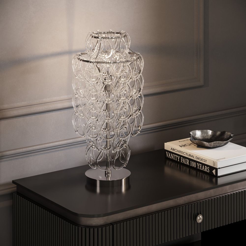 Настольная лампа 49 см, Eurosvet 4690389218361, никель