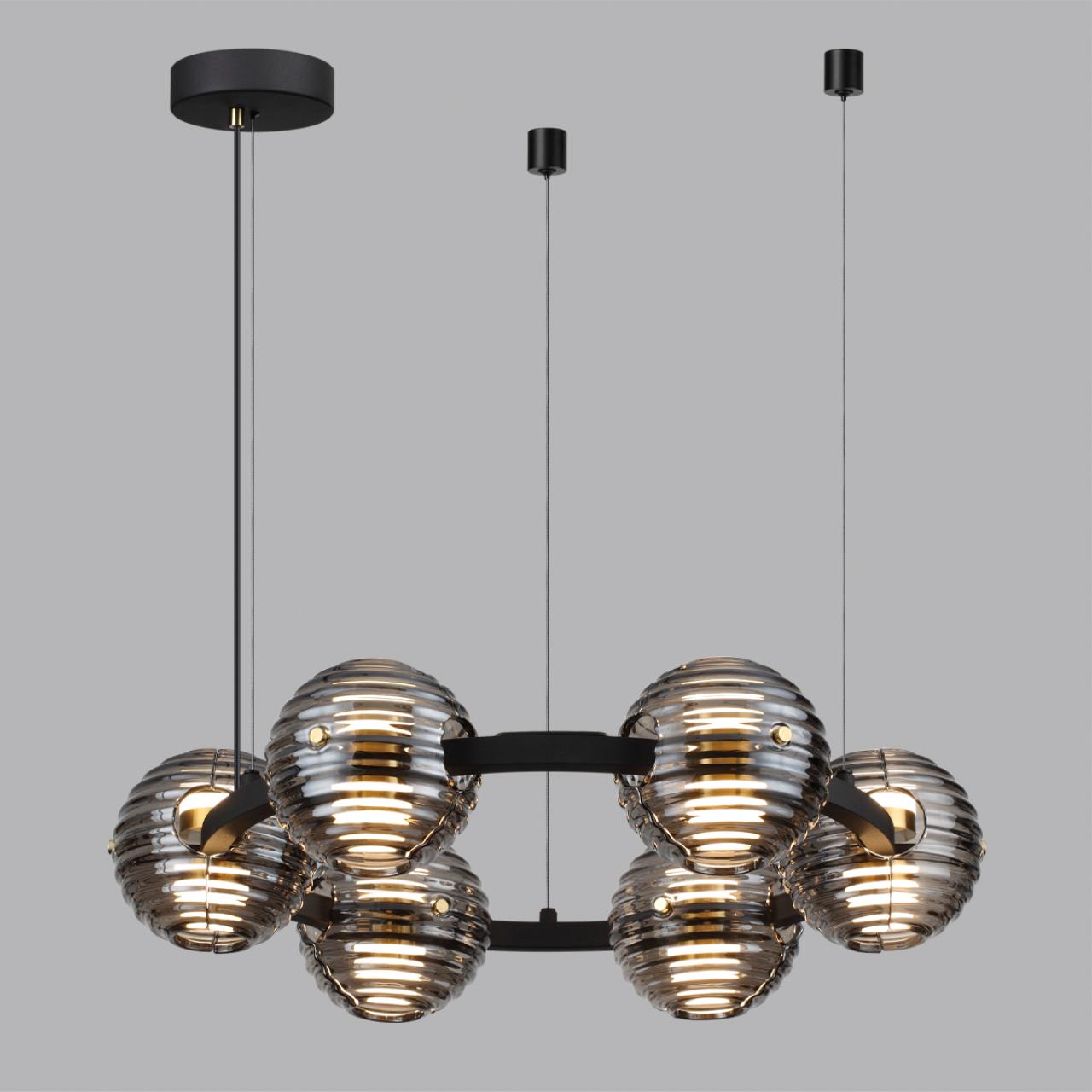 Люстра 63*63*130 см,  LED*W, 4000 К, Odeon Light Troni, черный 5041/60L