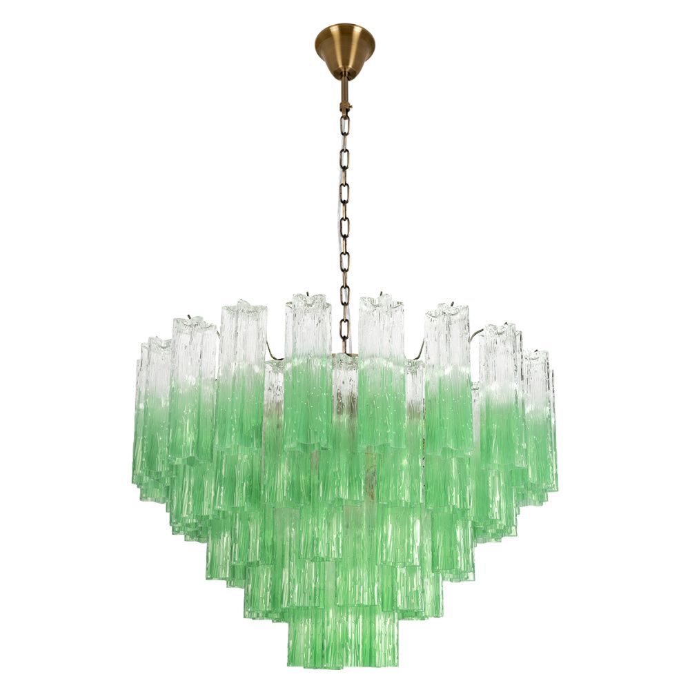 Подвесная люстра 80 см, Loft IT Murano 10580/800 Clear green, бронза