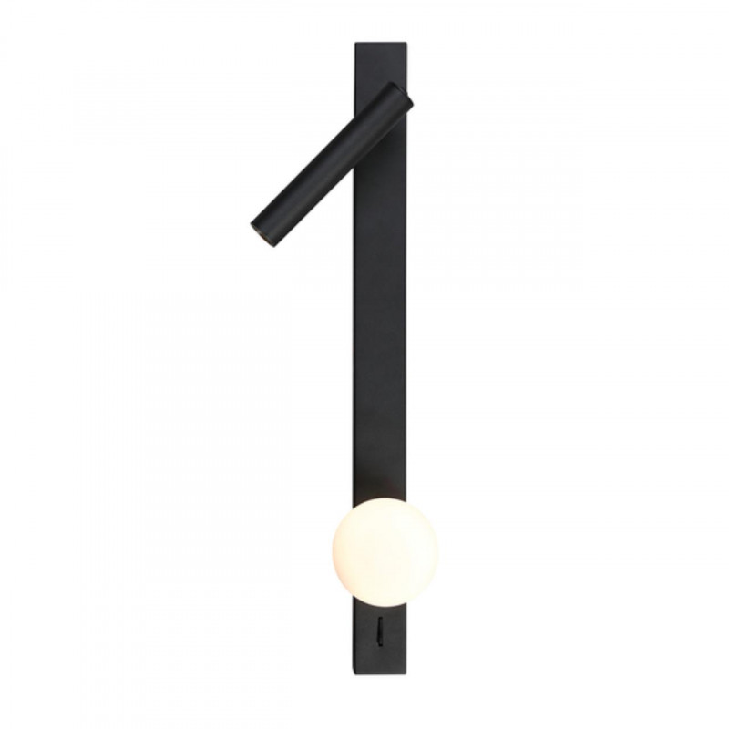 Бра 15*10 см, 5W, 4000К, Arte lamp Joseph Черный A2172AP-2BK