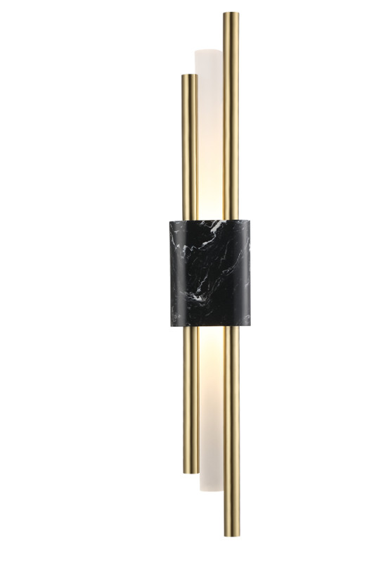 Бра 59 см, 6W, 3000K Crystal Lux CARTA AP6W LED BLACK/BRASS Черный /латунь