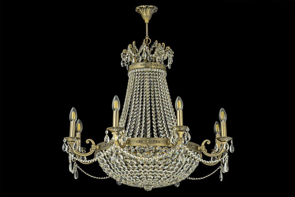 Люстра *81*75 см, 8*E14*40W, Dio D`arte Lodi Antique Lodi E 1.6.8.600 A, Бронза