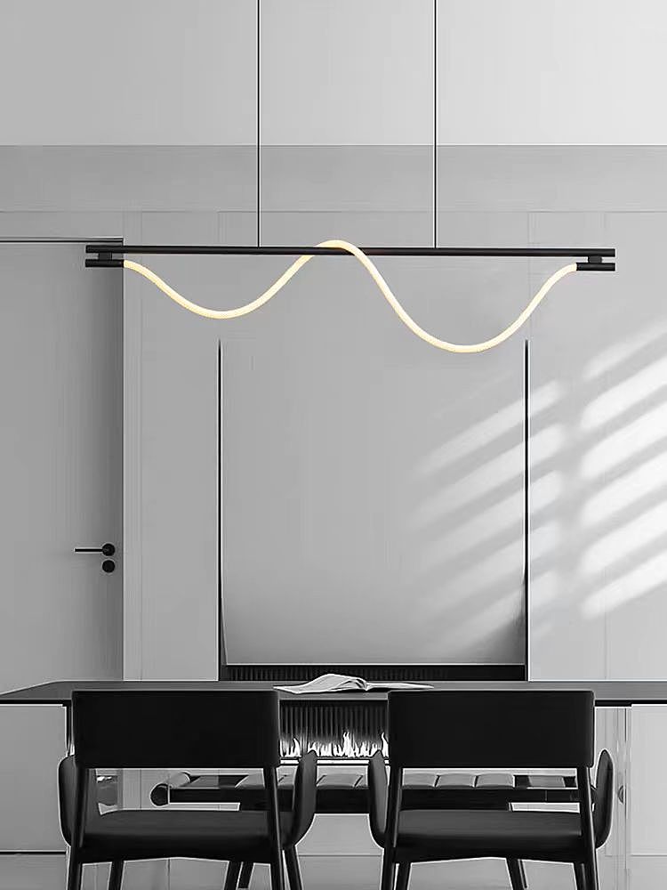 Светильник подвесной 120*45-170 см, 1*LED*32W, 3000-6000K, Lightera Tura LE103L-120B WIFI, Черный
