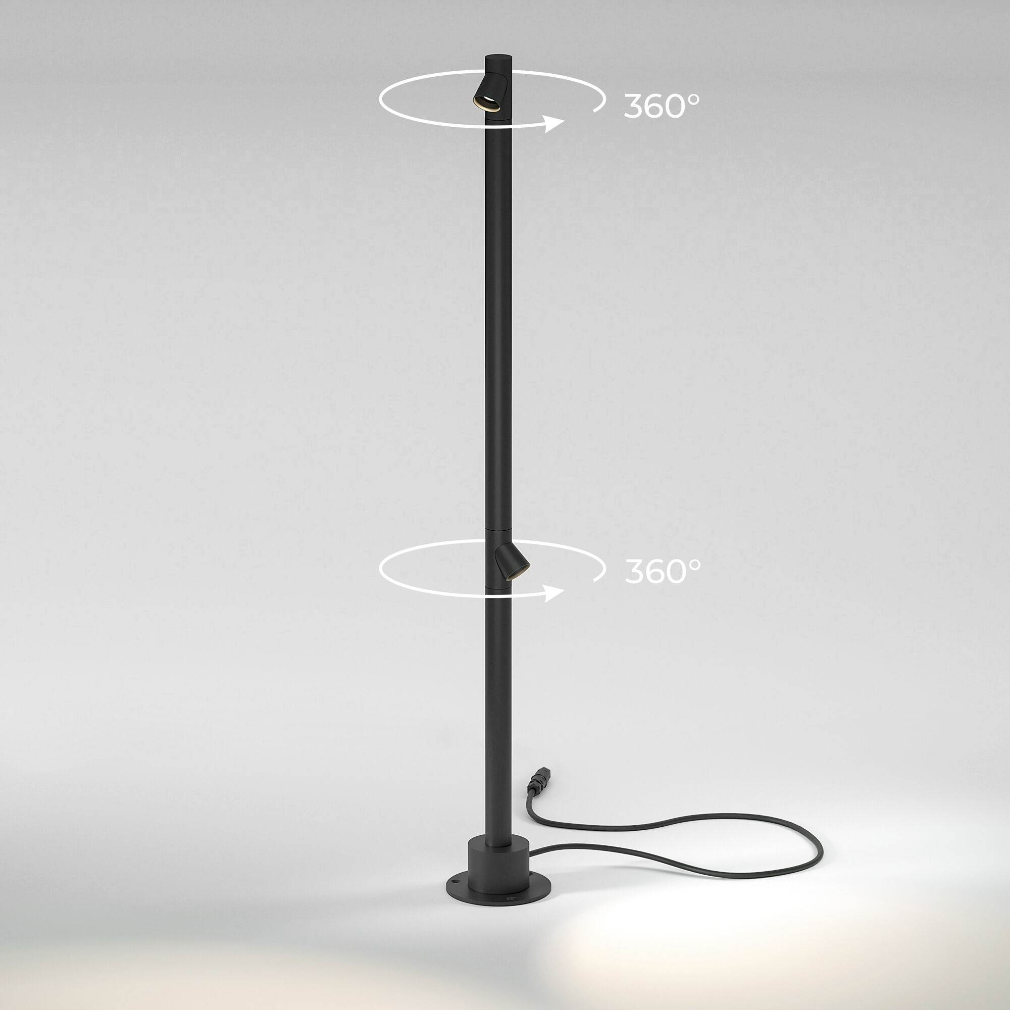 Светильник садово-парковый светодиодный 90 см, 8W, 3000K, Rone Elektrostandard 35175/F, черный  