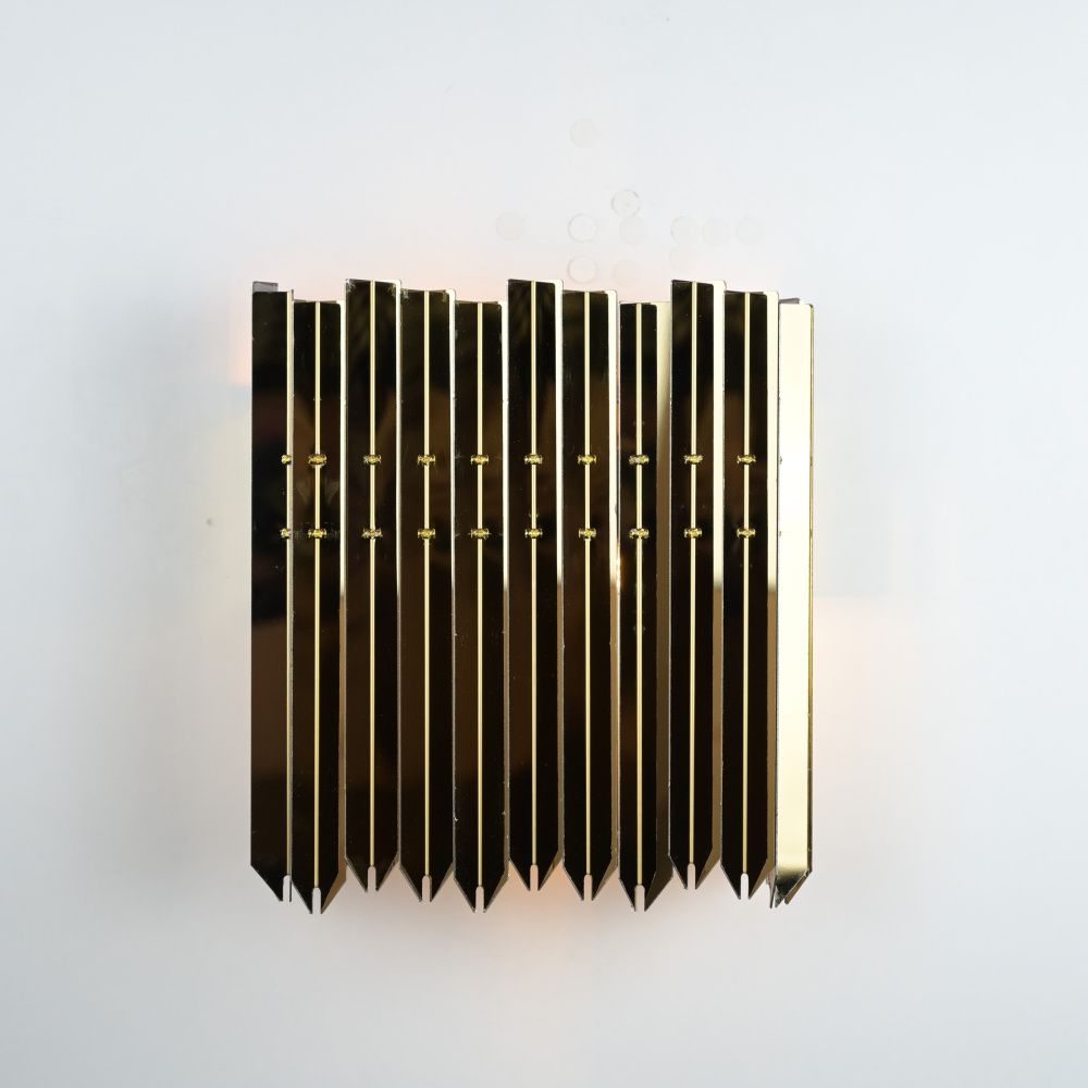Бра Grace Lightning Facet Wall Lamp *27*29 см, 1*E27*60W, ImperiumLoft 44.290, Золотистый