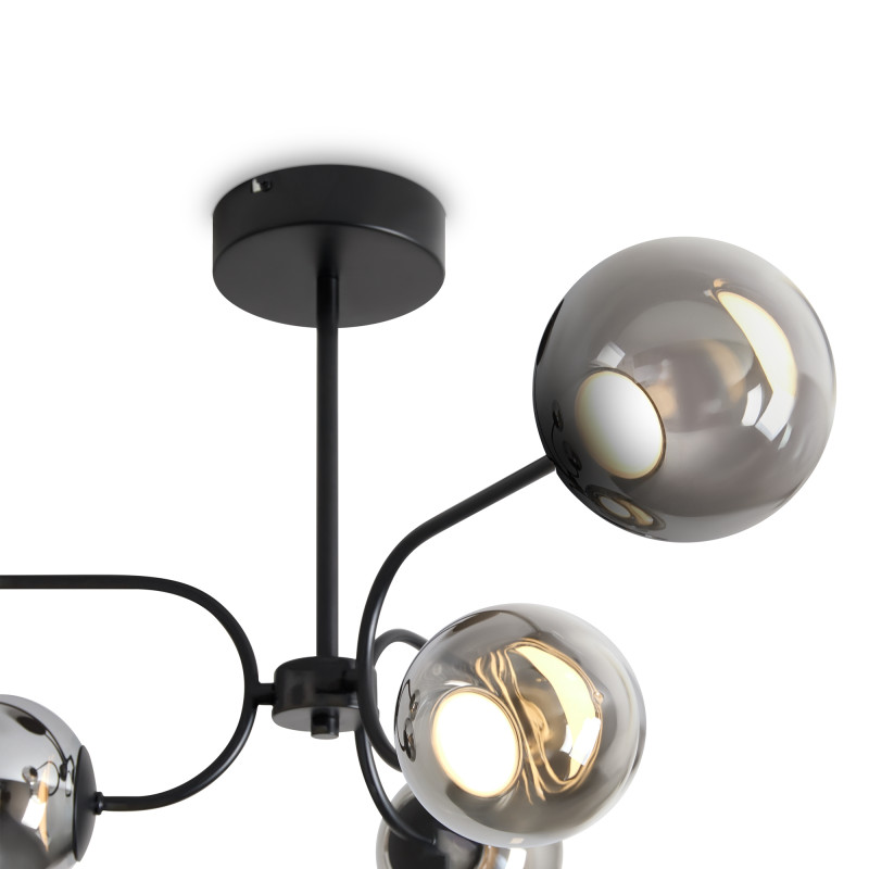 Люстра на штанге 78,5*78,5*43 см, LED, 25W, 3000К, Freya ARCH FR6178CL-L30B черный