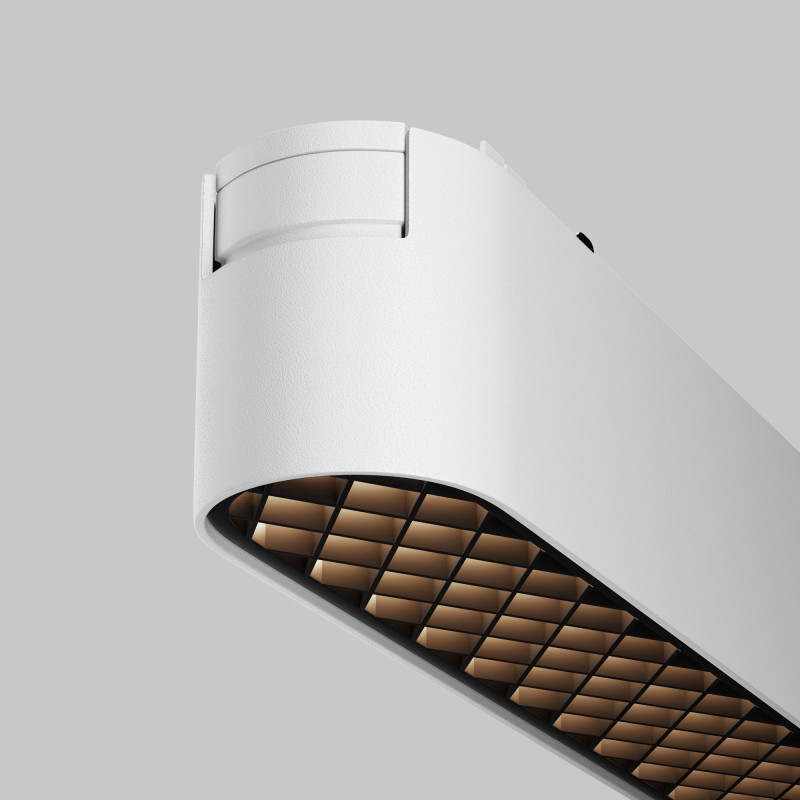 Трековый светильник 2,6*22,2*2,9 см, LED 12W, 4000К, Белый Maytoni Basis Grid TR084-1-12W4K-W