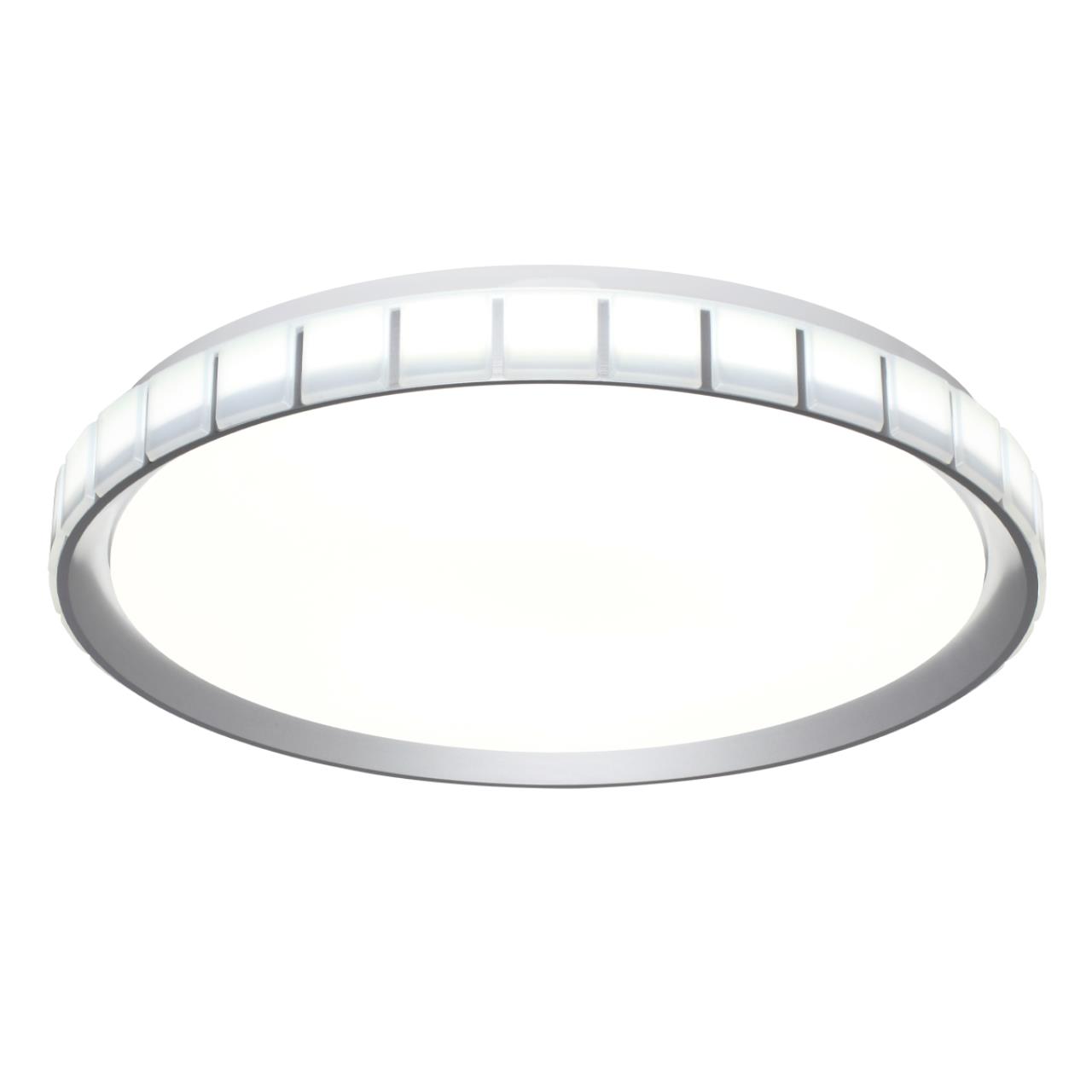 Cветильник 49,5*7,5 см, LED 70W, 3000-6000 К, IP43, белый/серебристый, пластик Sonex Kupi Silver, 7696/EL