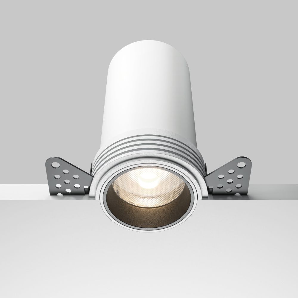 Встраиваемый светильник 6*12 см, вр 7 см, *LED*12W, 4000K, Maytoni Focus led DL125-L12-4K-TRS-W, Белый