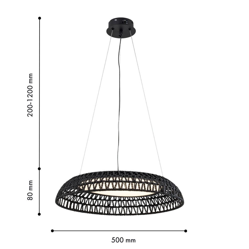 Люстра *50*20-130 см, *LED*20W, F-Promo Conrad 4752-5P, черный