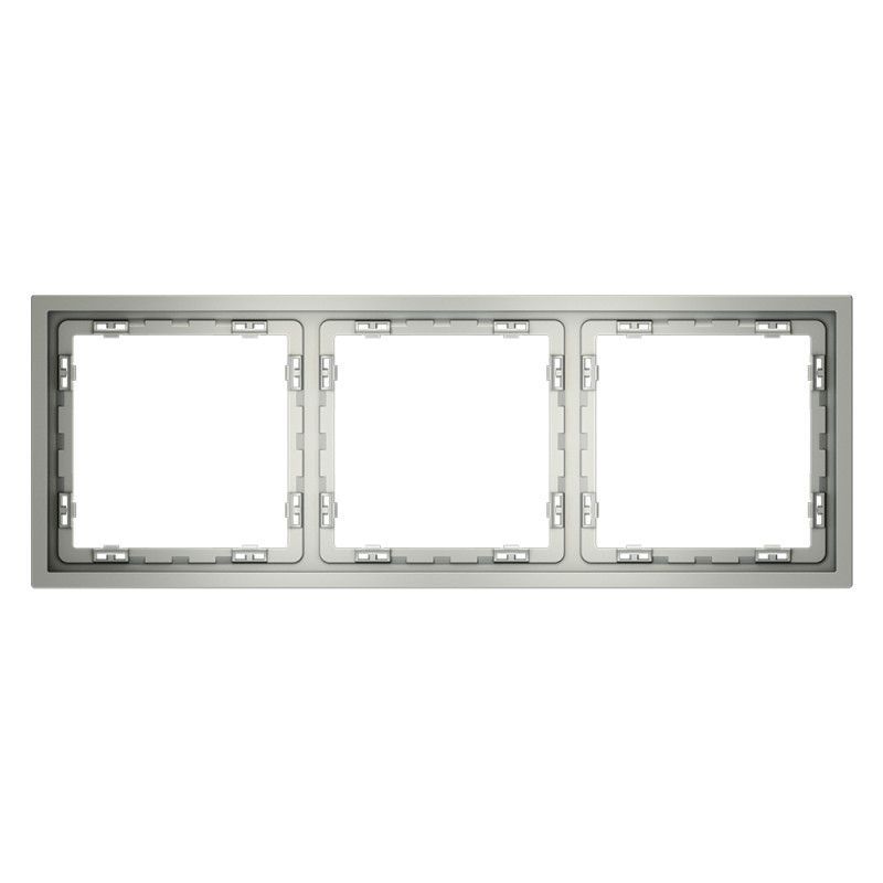 Рамка пластиковая Voltum S70 на 3 поста, сталь пластик Soft touch VLS100305