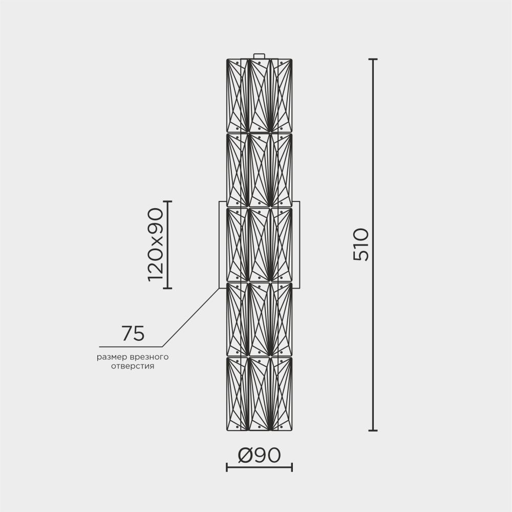 Настенный светильник 10*51 см MODELUX ML.550.05 GD