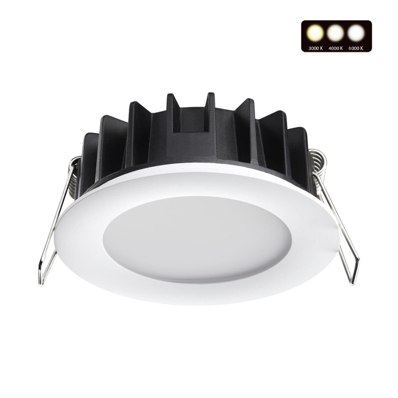 Светодиодный светильник 9 см, 10W, 3000-6000K, Novotech Lante 358949, белый
