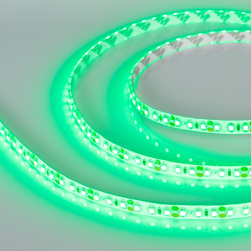 Лента RTW 2-5000SE 12V Green 2x (3528, 600 LED, LUX) (Arlight, 9.6 Вт/м, IP65) 014792(1). Цена указана за 5 метров. Продается кратно 5 метрам.