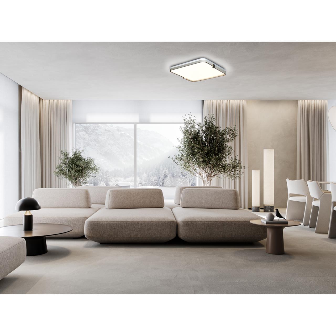 Светильник 49*48,5*7,3 см, LED 1*70W, 3000-6000 К, Sonex Olidi White 7680/EL, белый/золотой