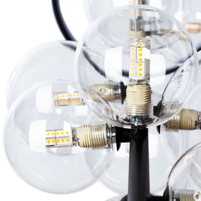 Подвесная люстра 120 см Arte Lamp Saturn A7790SP-50BK черная