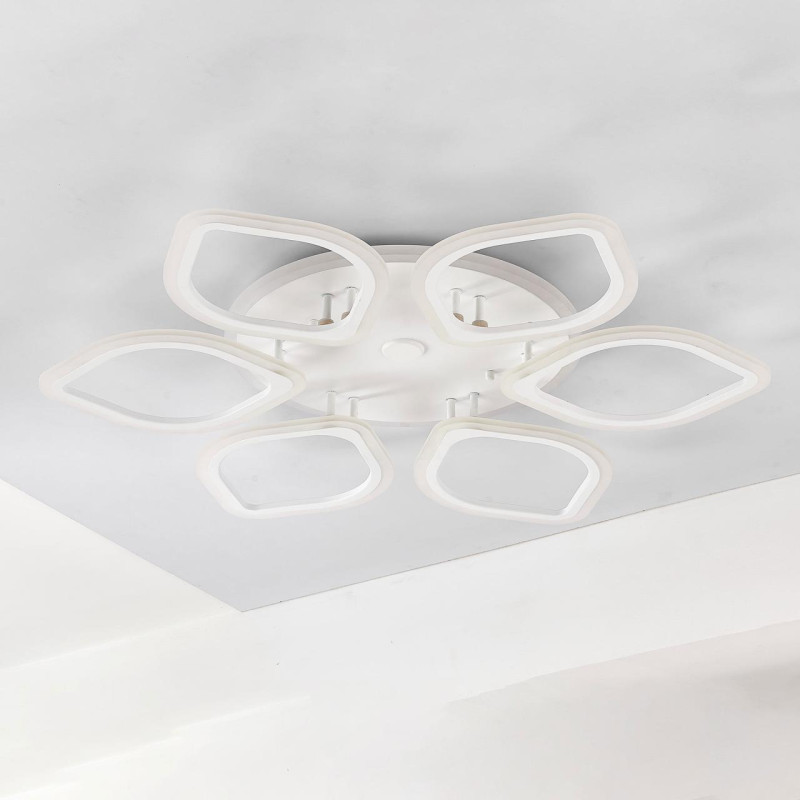 Люстра потолочная Citilux Ромби Смарт CL236A160E, 80W LED, 3000-5500K, диаметр 84 см, белый