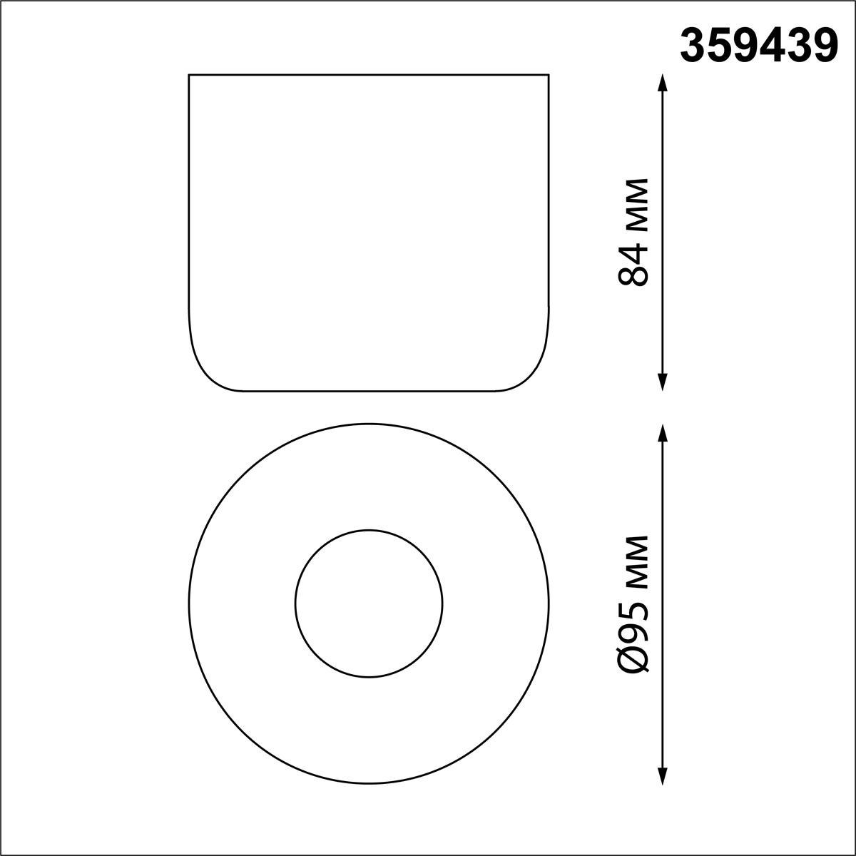 Светильник накладной влагозащищённый светодиодный 9,5*8,4 см, LED 10W 3000K NOVOTECH OVER LISSE 359439 белый
