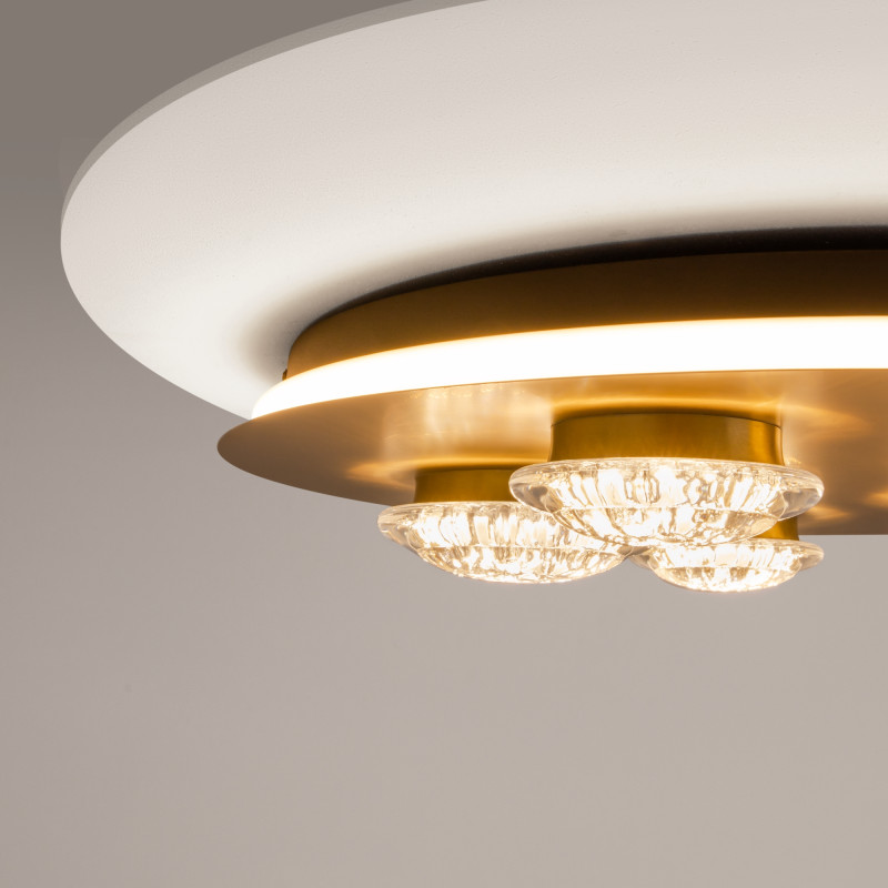Накладная люстра 60*60*10,2 см, LED, 3000К, Maytoni Pharao MOD361CL-L58BS3K латунный