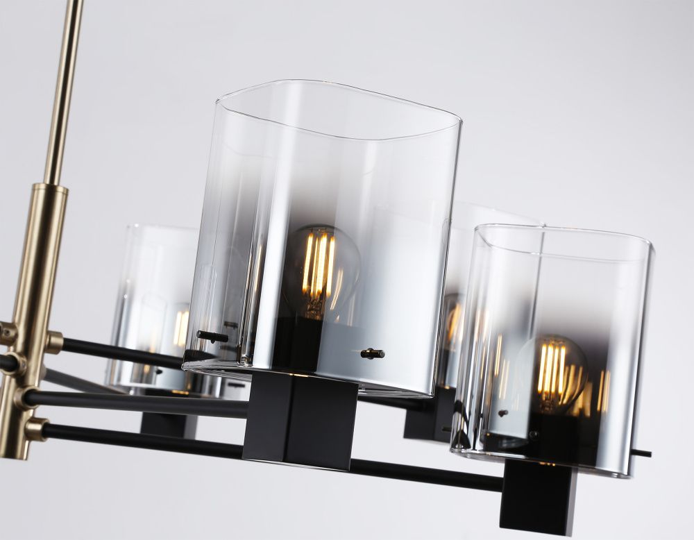 Подвесная люстра **71- см, 8*E14*40W, K, Ambrella Light High Light LH57043, черный, темная латунь