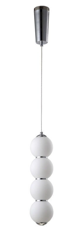 Светильник подвесной 10 см, 1*12W, 3000K, Crystal Lux DESI SP4 CHROME/WHITE Хром
