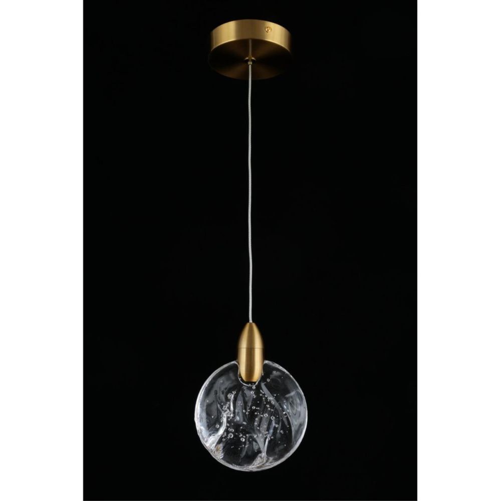 Светильник подвесной 12 см, 3W, 3500K, Aployt Liza APL.084.06.03, латунь