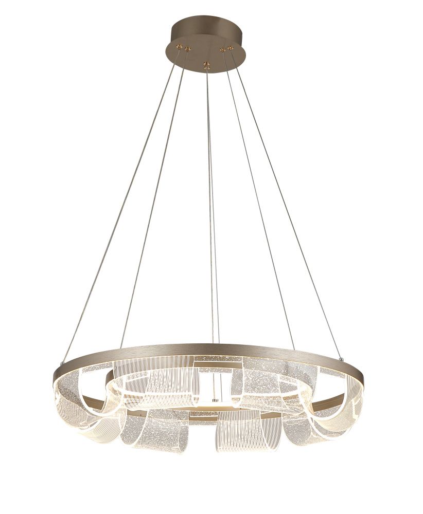 3330/600 BRUSHED GREY GOLD / Брашированное серо-золотистое Люстра RL 85W 3000-6500K*LED, Ø600 x H1200, NewRgy BRUSHED GREY (МАТОВО-СЕРЫЙ)