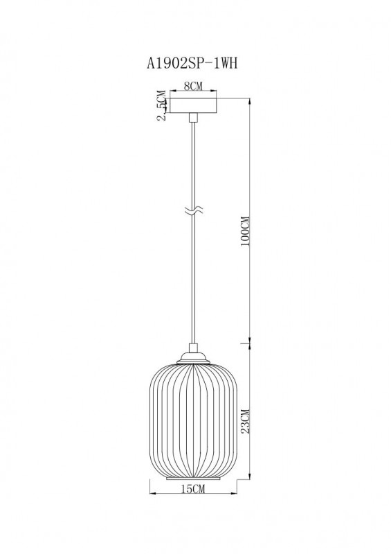 Светильник подвесной Arte Lamp Arwen A1902SP-1WH, белый