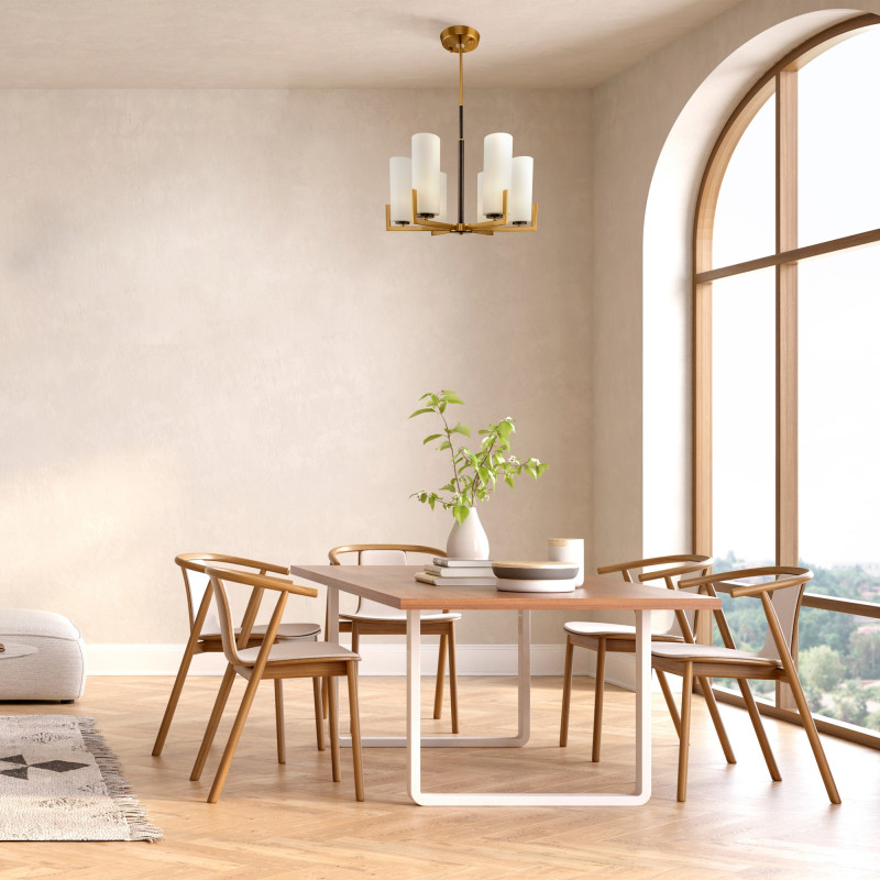 Люстра на штанге Maytoni Fortano MOD089PL-06BS, диаметр 67 см, латунь