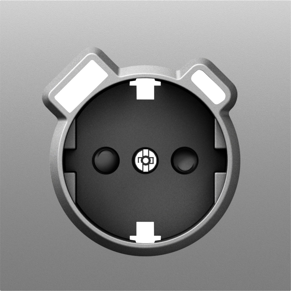 Donel S08 серый графит накладка для розетки Schuko с зарядным устройством USB A+C,  со шторками 16A 250 В~,серия DB, DS22959
